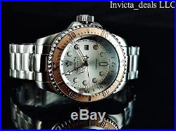 Invicta Men's 52mm Reserve SKULL Hydromax Swiss GMT Silver Dial Rose Bezel Watch