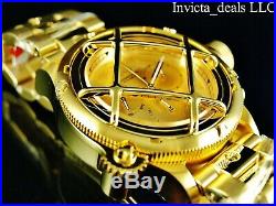 Invicta Men's 52mm Russian Diver Nautilus Swiss Chrono Cage Dial 18K GP SS Watch