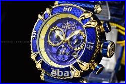 Invicta Men's 52mm Subaqua Gold Blue Dial Chronograph Blue Bracelet Watch 34701