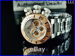 Invicta Men's 52mm Subaqua SEA DRAGON Chronograph Silver & Rose Tone SS Watch