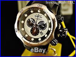 Invicta Men's 52mm VENOM Sea Dragon Swiss Chronograph Silver Twine Dial SS Watch
