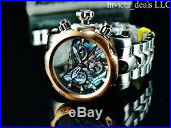 Invicta Men's 52mm VENOM Swiss Z60 Chronograph ABALONE DIAL Silver Tone SS Watch
