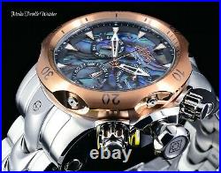 Invicta Men's 52mm Venom Quartz Chronograph Abalone Dial Silver Rose Gold Watch