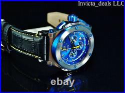 Invicta Men's 53mm JT Chronograph BLUE DIAL Limited Edition Blue/Yellow SS Watch