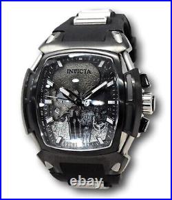 Invicta Men's 53mm MARVEL© PUNISHER LMT ED Quartz Chrono Silver/Black Tone Watch