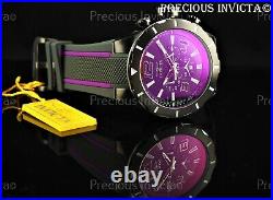 Invicta Men's 53mm S1 Rally TURBO RADAR Quartz Chrono Tinted Purple Dial Watch
