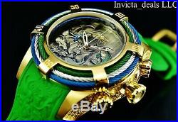 Invicta Men's 54mm Bolt Zeus Tri Cable Koi Fish & Dragon Gold Tone 200M SS Watch