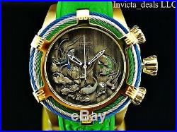 Invicta Men's 54mm Bolt Zeus Tri Cable Koi Fish & Dragon Gold Tone 200M SS Watch