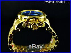Invicta Men's 54mm VENOM Swiss Chronograph Blue Dial Gold Tone Bracelet SS Watch