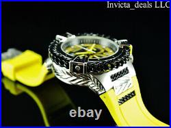 Invicta Men's 56mm BOLT HERCULES Swiss Chrono BLACK DIAL Yellow Tone SS Watch