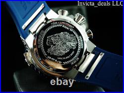 Invicta Men's 56mm BOLT HERCULES Swiss Chronograph Blue & Silver Tone SS Watch