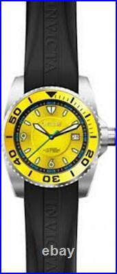 Invicta Men's 6058 Pro Diver Sport Automatic Black Rubber Strap Yellow Watch