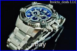 Invicta Men's 63mm Reserve Grand ARSENAL Swiss Chrono BLUE DIAL Silver SS Watch