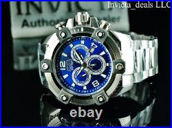 Invicta Men's 63mm Reserve Grand ARSENAL Swiss Chrono BLUE DIAL Silver SS Watch