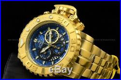 Invicta Men's 70mm Full Sea Hunter Blue Dial Swiss Chrono 18K Gold Plated Watch
