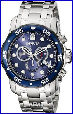 Invicta Men's 80057 Pro Diver Chronograph 48mm Blue Dial Stainless Steel Watch