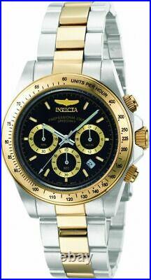 Invicta Men's 9224 Speedway Chronograph Gold And Steel Watch $495 MSRP 39mm