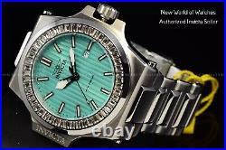Invicta Men's Akula Turquoise Dial Crystal Bezel Silver 58mm Quartz Watch