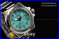 Invicta Men's Akula Turquoise Dial Crystal Bezel Silver 58mm Quartz Watch