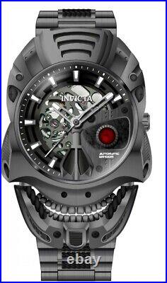 Invicta Men's Artist Skull Face Multicolor Dial Automatic 48mm Black Watch 42584
