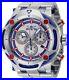 Invicta Men's Bolt Silver Dial Chronograph Swiss Quartz 60mm Blue Steel SS Watch
