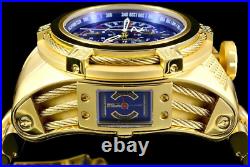 Invicta Men's Bolt Zeus Tria Blue Dial Chronograph Gold Plated Watch 56mm