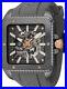 Invicta Men's Cuadro Skeleton Grey Dial Automatic 45mm Grey Silicone Band Watch