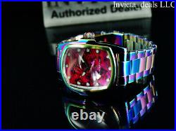 Invicta Men's GRAND LUPAH Purple Abalone Dial IRIDESCENT Stainless Steel Watch