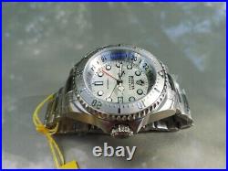 Invicta Men's Hydromax 52mm Silver Dial GMT Stainless Steel Bracelet Swiss Watch