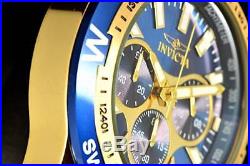 Invicta Men's I-Force Royal Blue Gold Tone 45MM Chronograph Dial Poly Strap Watc