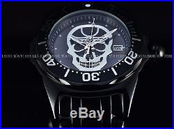 Invicta Men's Lupah Diver Skull Limited Edition Automatic Black IP SS Watch