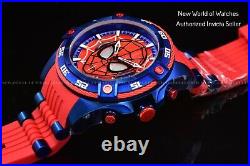 Invicta Men's Marvel Spiderman Chronograph Red Blue Dial 52mm Quartz Watch