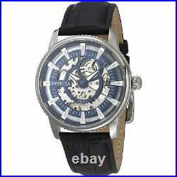 Invicta Men's Objet d'Art Stainless Steel Automatic-self-Wind Watch with Leather