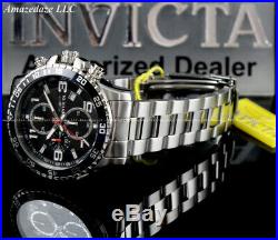 Invicta Men's PILOT 45mm Stainless Steel Black Dial Chronograph Tachymeter Watch