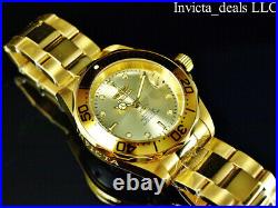 Invicta Men's PRO DIVER 24J Automatic NH35A 18K Gold Plated SS Champagne Watch