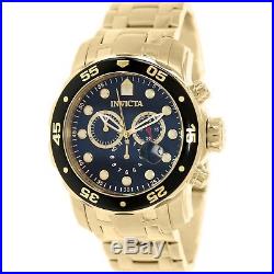 Invicta Men's Pro Diver 0072 Gold Stainless-Steel Swiss Chronograph Dress Watch