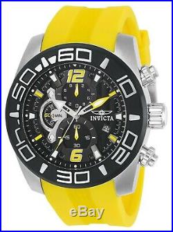Invicta Men's Pro Diver 22808 50mm Black Dial Silicone Chronograph Watch