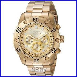 Invicta Men's Pro Diver 24835 Gold Stainless Steel Chronograph Watch
