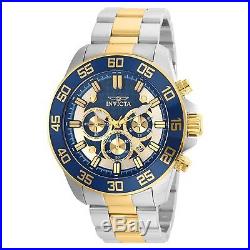 Invicta Men's Pro Diver 24843 Gold Stainless Steel, Silicone Chronograph Watch
