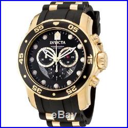 Invicta Men's Pro Diver 6981 Gold, Black Polyurethane, Chronograph Watch