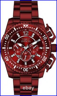 Invicta Men's Pro Diver Burgundy Dial Chronograph Quartz Steel Watch 40869