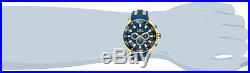 Invicta Men's Pro Diver Chrono 100m Gold-Tone S. Steel Blue Silicone Watch 26087