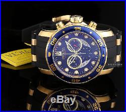Invicta Men's Pro Diver Collection Chronograph Blue Dial Black Polyurethan Watch
