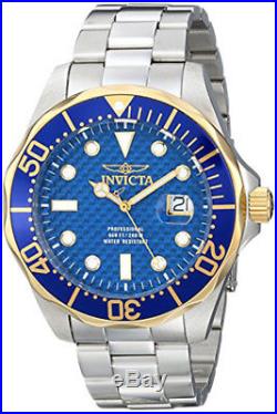 Invicta Men's Pro Diver Gold and Blue Quartz 3 Hand Blue Dial Watch 12566