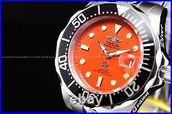 Invicta Men's Pro Diver Orange Dial Black Bezel Stainless Steel Bracelet Watch
