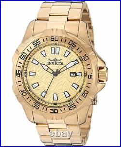 Invicta Men's Pro Diver Quartz Watch with Stainless Steel Strap Gold 25786