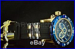 Invicta Men's Pro Diver Scuba 3.0 Blue Chronograph Dial 18K Gold Plated SS Watch