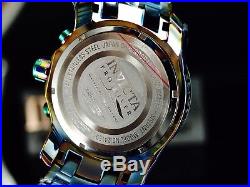 Invicta Men's Pro Diver Scuba Chronograph Rainbow Iridescent Green Dial SS Watch