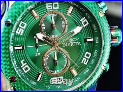 Invicta Men's Pro Diver Scuba Chronograph Rainbow Iridescent Green Dial SS Watch