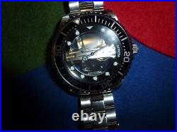 Invicta Men's Pro Diver Watch Clear Skeleton Dial Model 24692 WR 100